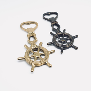 Vintage Brass Nautical Wheel Bottle Opener Portuguese Vintage Handmade Brass <b>Bar</b> <b>Tool</b> For Home Restaurant Hotel - Product Image 4