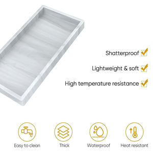 Plateau de service rectangulaire en onyx marbré, design moderne, grande dalle, finition antique, pour la cuisine et le salon - Product Image 2