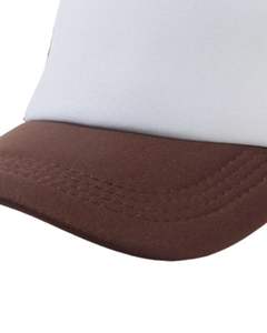 Casquette Trucker en Maille Marron et Blanche Personnalisable, Réglable, avec Visière en Mousse, Respirante, Logo Personnalisé, Vente en Gros - Product Image 3