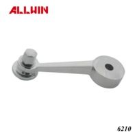 Support en verre à double bras pour poteau, en acier inoxydable 304 316 2205, finition brossée et polie, ALLWIN 6220B