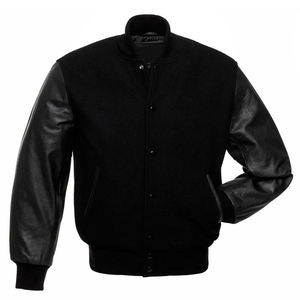 College Man Stylish Varsity <b>Jacket</b> <b>Red</b> Black Wool Stand Collar Hooded Thick Winter Streetwear - Product Image 5