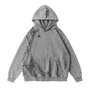 Best Selling <b>Men's</b> Acid Wash Pullover <b>Hoodies</b> High Quality <b>Fleece</b> Material Custom Logo Plain Pattern OEM Solid Color Best Price - Product Image 4