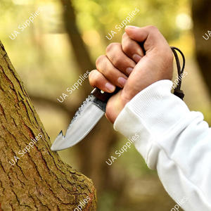 Cuchillo de caza de hoja fija de acero de alto carbono 1095, espiga completa, 58 HRC, afilado como una navaja, con gancho para deshuesar, para camping, con mango de madera, OEM/ODM - Product Image 5