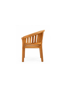 Chaise de salle à manger en bois écologique moderne avec accoudoirs au design incurvé moderne pour la maison, les meubles et l'extérieur des appartements - Product Image 2