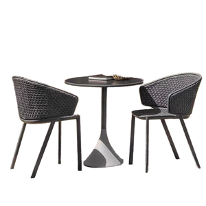 En çok satan yüksek kaliteli ve dayanıklı Rattan açık su geçirmez ve güneş geçirmez masa sandalye seti kahve dükkanları için uygundur - Product Image 6