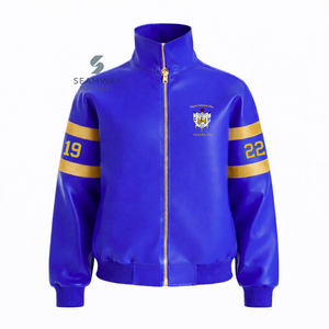 Chaqueta de Cuero PU Sigma Gamma Rho para Motociclistas, Chaqueta Deportiva de Cuero para Mujer, Chaqueta de Carreras con Bloques de Color - Product Image 2