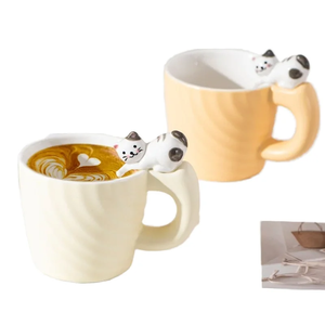 CRAFTS HUB Tasses en céramique écologiques - Design classique, résistantes à la chaleur, compatibles lave-vaisselle et micro-ondes, emballage cadeau - Product Image 1