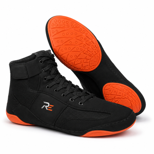 Chaussures de boxe professionnelles offrant une semelle antidérapante, un empeigne respirante et un ajustement confortable pour une agilité rapide et des performances optimales. - Product Image 1