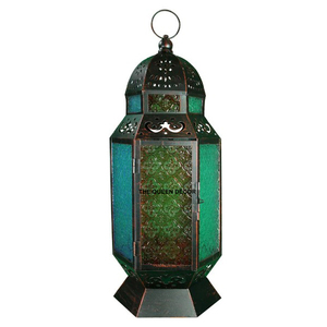 Farol de Metal de Hierro con Diseño Marroquí, Portavelas Único de Concreto, Mejores Precios, Alta Calidad, Novedad, Temática Árabe - Product Image 1