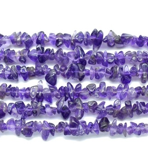 Cuentas de amatista natural en forma de chip, sueltas, de 3-6 mm, color púrpura, al por mayor, para la fabricación de joyas. - Product Image 1