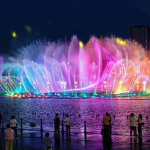 Fuente Musical con Luces LED para Exteriores, Fuente de Agua Flotante con Boquillas de Acero Inoxidable y Diseño Moderno - Product Image 1