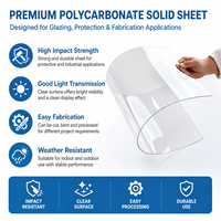 Panneaux en polycarbonate solide Bakway sur mesure, épais, échantillon gratuit, haute résistance aux chocs, résistant aux UV, plaque en PC