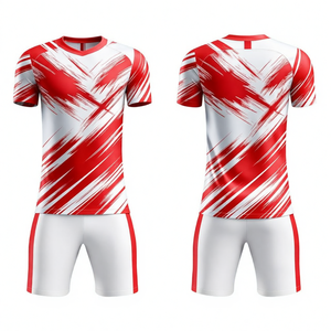 ชุดฟุตบอลแบบใหม่สำหรับมืออาชีพ เสื้อและกางเกงขาสั้นสำหรับฝึกซ้อม คุณภาพสูง ชุดกีฬา สามารถกำหนดขนาดและดีไซน์ได้ - Product Image 3