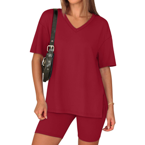 Stylish Wear <b>Tie</b> Dye <b>Set</b> For Women's Polyester Spandex Tending Product With Solid Color Breathable <b>Set</b> For Women's - Product Image 3