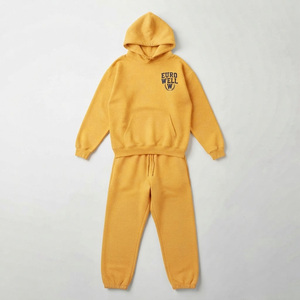 Conjunto de Chándal de Felpa Gruesa Personalizado de 220 g/m² para Hombre, 100% Algodón, Invierno, Oversize, Lavado Ácido, Liso, con Sudadera con Capucha OEM y Transferencia Térmica - Product Image 1