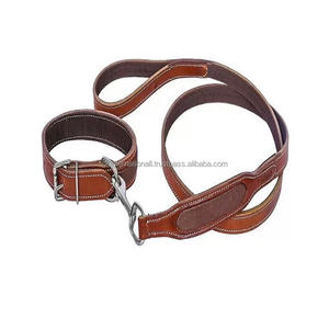 ปลอกคอหนังสำหรับสุนัขที่ใช้งานหนักทนทานทุกฤดูกาล,หนังสีน้ำตาลเม็ดเต็มแผ่นรองนุ่มพร้อมหัวเข็มขัดแบบลูกกลิ้งเย็บเต็มรูปแบบ - Product Image 3