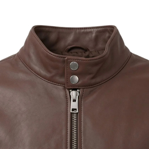 Vestes en peau de mouton originales pour motards, style élégant, vente en gros, idéales pour l'hiver, garantie de remboursement, vestes en cuir originales pour hommes - Product Image 4