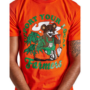 T-shirt à manches courtes pour homme, col rond, imprimé dessin animé fermier, coupe décontractée, 100% coton jersey - Product Image 4