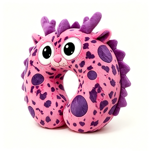 Cute dragon U-Shaped Plush <b>Neck</b> Pillow purple Soft Travel <b>Cushion</b> Unisex 8 to 13 Years - Product Image 3