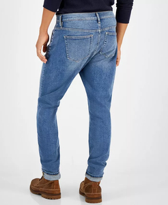 Jeans baggy pour homme sur mesure, haute qualité, bleu clair, 100 % coton, respirant, séchage rapide, service OEM accepté - Product Image 5