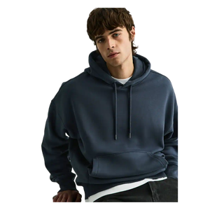 Sudadera con Capucha Extra Grande para Hombre, 450 GSM, Color Sólido, Felpa de Algodón, Estilo Casual, Diseño con Bolsillos, Corte Regular, Otoño - Product Image 4