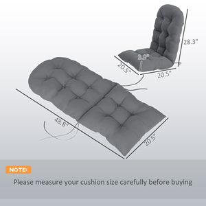 Juego de 2 Cojines para Silla Adirondack con Respaldo Alto y Diseño Acolchado, Antideslizantes, para Exteriores, con Lazos - Product Image 3