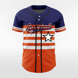 Custom Sublimated Breathable Baseball Jersey Button <b>Down</b> Shirt Sports Personalized Sublimated Name Number Baseball Team Jersey - Product Image 1