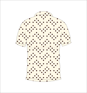 Polo de Manga Corta para Hombre, Color Beige con Puntos, Estilo Casual de Verano, Cuello con Botones, Logotipo Estampado en la Parte Delantera - Product Image 2