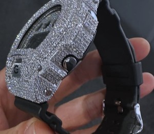 Premium Bling DW6900 GShock Mod Watch Full Metal <b>Case</b> Crystal Iced Luxury Streetwear Watch Kit watch - Product Image 4