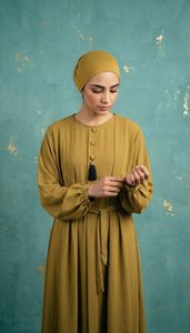 Abaya élégante avec broderies et pierres uniques, Abaya saoudienne en tissu Zoom Nida, semi-formelle pour un usage quotidien - Product Image 4