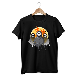 เสื้อยืดพิมพ์ลายกราฟิก HMR Skull with Skate ขายส่ง คุณภาพสูง ผ้าฝ้าย 100% ทรงปกติ พร้อมสกรีนโลโก้ตามสั่ง - Product Image 2