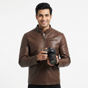 Nouveautés vêtements homme, meilleure vente, veste en cuir fabriquée au Pakistan, dernier design, meilleur prix, veste entièrement personnalisée pour homme - Product Image 5