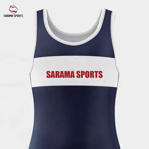 Fabricante de Singletes de Lucha de Poliéster y Spandex, Singlet y Pantalones Cortos con Diseño Personalizado, Singletes de Lucha Transpirables, Tela de Secado Rápido - Product Image 5