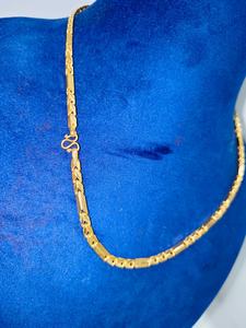 Chaîne fantaisie en or massif 22 carats faite à la main pour hommes et femmes, collier fin en or jaune véritable avec marquage BIS, bijoux pour cadeau - Product Image 2