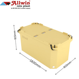 Allwin 1250L Insulated <b>Cooler</b> <b>Box</b> Rectangular Food Grade Polyethylene Fishing Storage Container With Lid and Handles - Product Image 1