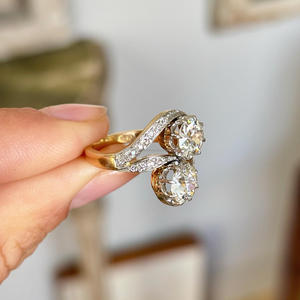 Anillo de compromiso CVDDiamond de oro macizo de 10K, joyería fina de lujo para mujer, proveedor de confianza, corte de pera cultivada en laboratorio, IGI - Product Image 1