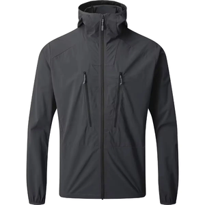 Men's Hooded Windproof <b>Zip</b>-<b>Up</b> <b>Jacket</b> Lightweight Polyester Casual Outdoor Autumn Wear Solid Color Front Pockets Made in Pakistan - Product Image 1