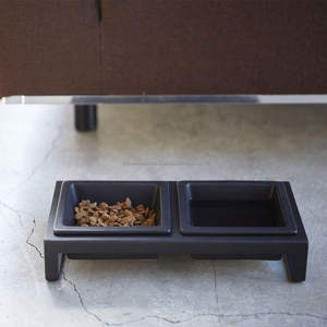 Bol de nourriture pour chien en acier inoxydable élégant avec forme rectangulaire élégante Mangeoire moderne de taille XL pour animaux de compagnie et bol à boire pour une utilisation automatique - Product Image 5