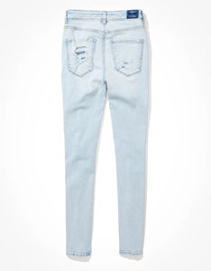 Jeans slim personnalisés à étiquette privée pour femmes, jeans crayon bleus à taille haute, pantalons stretch pour femmes, OEM respirant - Product Image 2