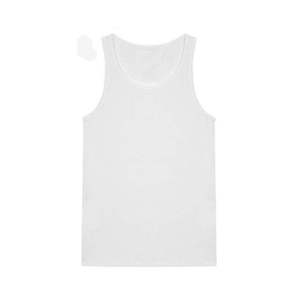 Débardeur sans manches de style actuel, sur mesure, respirant, couleur unie, en coton, grande taille, pour homme - Product Image 1