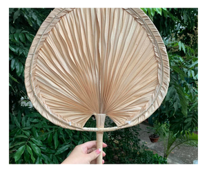 Abanico de Hoja de Palma de Bambú Hecho a Mano, Económico, al por Mayor, Regalo de Boda Vintage - Product Image 1