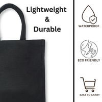 Sac à provisions en jute noir taille personnalisée avec tissu teint de marque privée pour la promotion des entreprises utilisation de la mode et acheteur en gros budgétaire