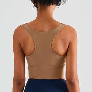 เสื้อชั้นในกีฬาผู้หญิงแบบเซ็กซี่ เสื้อครอปท็อป ชุดโยคะ เสื้อผ้าออกกำลังกายรัดรูป ยืดหยุ่น สำหรับยิมและโยคะ - Product Image 3