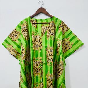 Latest Collection Kaftan Dresses Half Sleeves Comfortable Cotton From India Printed Kaftan Beach Cover <b>Up</b> Boho Kaftan Dress - Product Image 2