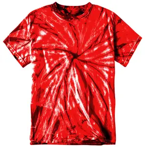 Camiseta unissex com tie-dye vermelho cereja 3001 Bella, camiseta personalizada em tela respirável com gola redonda 65% algodão 35% poliéster