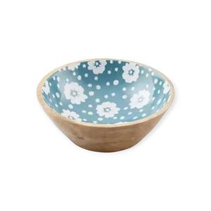 Green Leaf Printed <b>Enamel</b> Wooden <b>Bowl</b> for Fresh Dining Look Kitchen Serving and Decorative Table Style Garden - Product Image 6