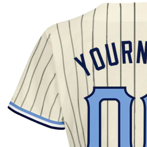 Maillot de baseball bleu marine à fines rayures neutres pour homme, boutonné, uniforme d'équipe, respirant, léger, sportif - Product Image 5