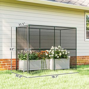 Tenda di Protezione per Piante con Cerniera Nera, Rete da Giardino, Gabbia per Colture per Verdure, Fiori e Frutta, Protegge dagli Animali - Product Image 3