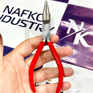 Pince à sertir pour fil de bijouterie Nafko Industry, 130 mm, manche en PVC, acier inoxydable, haute performance, pour la fabrication de bijoux - Product Image 2