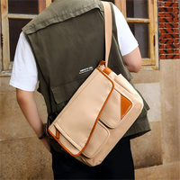 High Quality Luxury Vintage Fashion Waterproof Durable Lightweight Shoulder Canvas Messenger Bag for College School Students